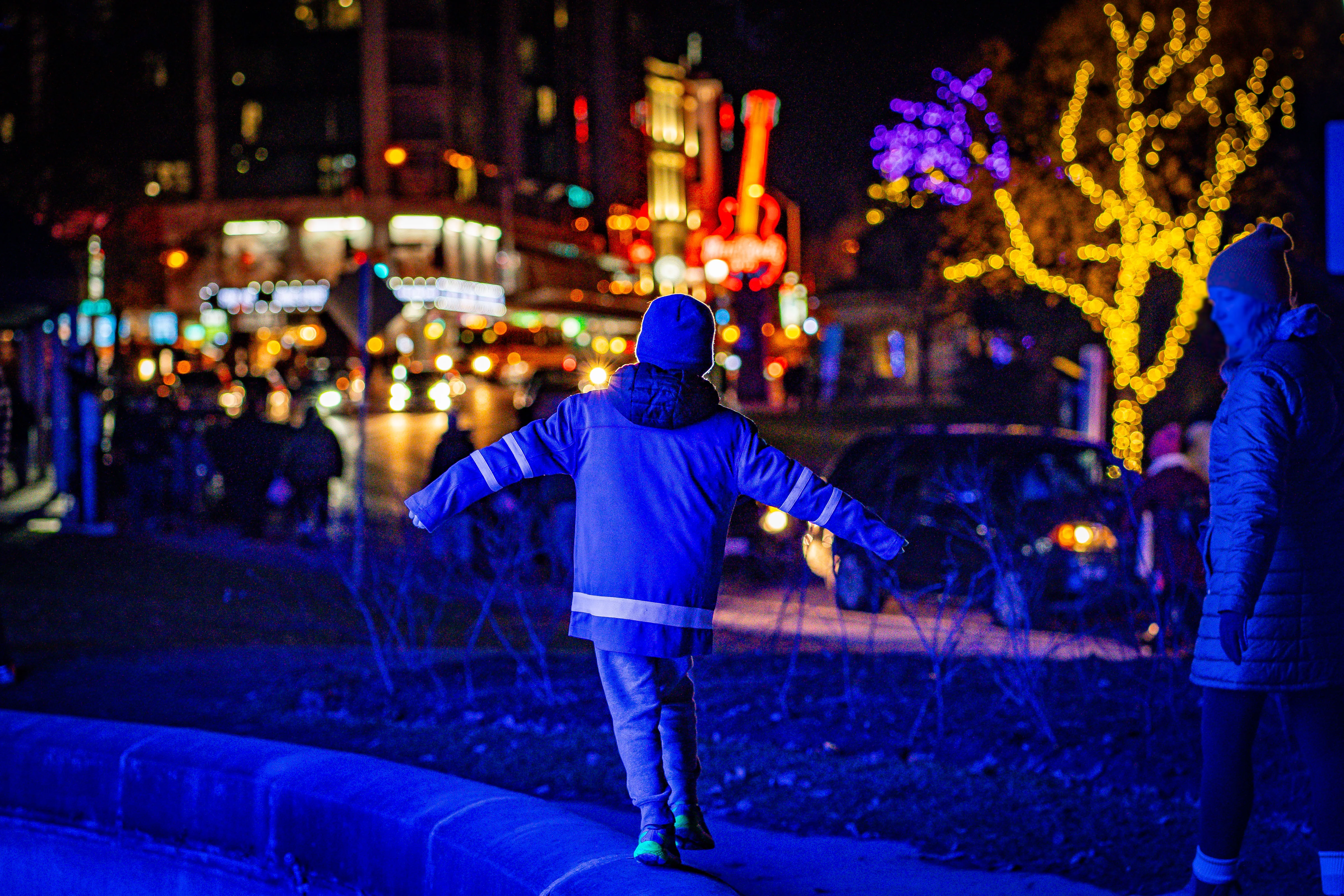 Crowds enjoying the festive atmosphere at Winter Festival of Lights