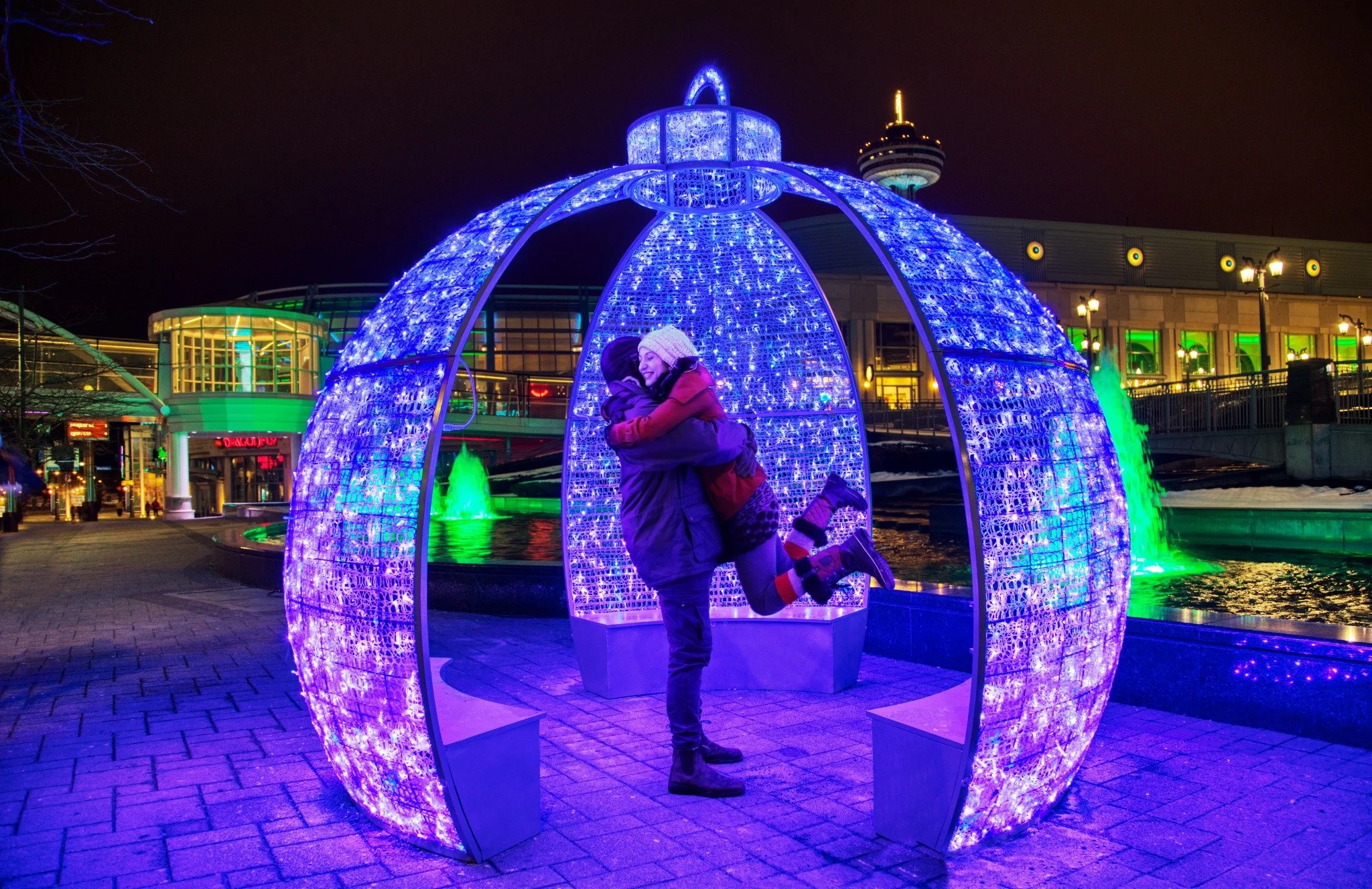 Ornamental light displays at Winter Festival of Lights in Niagara
